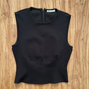 Zara Black Sleeveless Bodysuit
